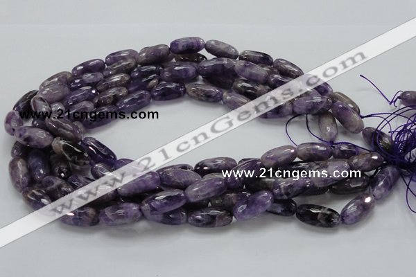 CNA52 15.5 inches 10*20mm faceted rice grade AB natural amethyst beads