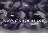 CNA53 15.5 inches 12*22mm faceted rice grade AB natural amethyst beads