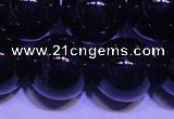 CNA565 15.5 inches 14mm round AA grade natural dark amethyst beads