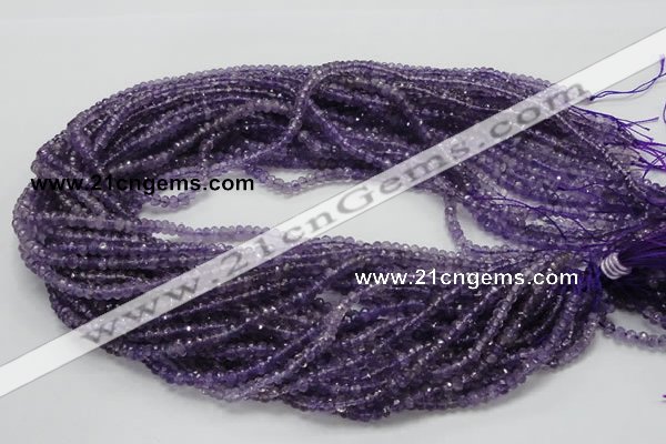 CNA59 15.5 inches 3*5mm faceted rondelle grade A natural amethyst beads