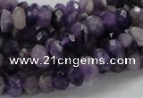 CNA61 15.5 inches 6*8mm faceted rondelle grade AB+ natural amethyst beads