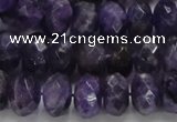 CNA63 15.5 inches 7*12mm faceted rondelle grade A natural amethyst beads