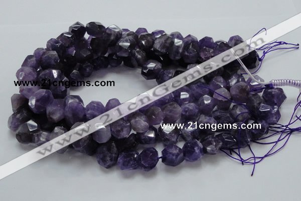 CNA64 15.5 inches 12*18mm freeform grade AB+ natural amethyst beads