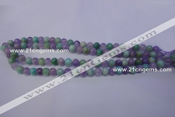 CNA652 15 inches 8mm round lavender amethyst & amazonite beads