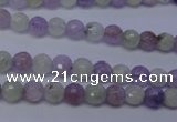 CNA661 15 inches 6mm faceted round lavender amethyst & prehnite beads