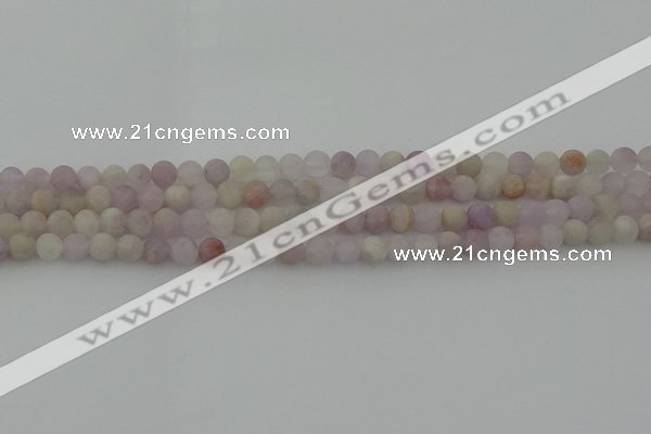 CNA671 15.5 inches 6mm round matte lavender amethyst beads