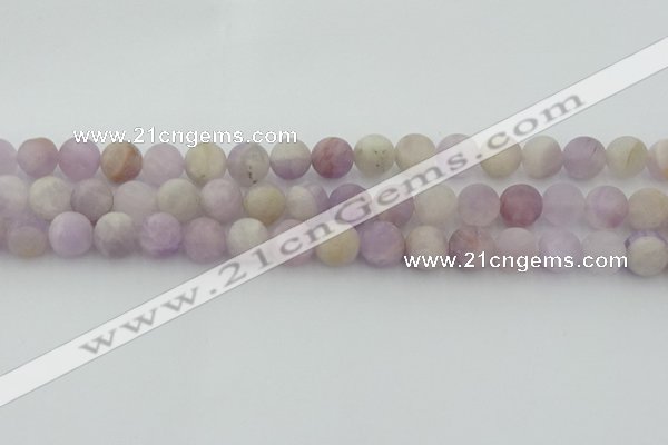 CNA673 15.5 inches 10mm round matte lavender amethyst beads