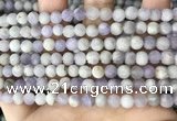 CNA675 15.5 inches 4mm round matte lavender amethyst beads