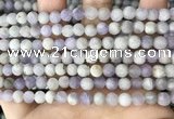 CNA676 15.5 inches 6mm round matte lavender amethyst beads