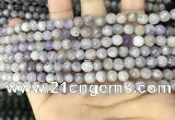 CNA685 15.5 inches 4mm faceted round lavender amethyst beads