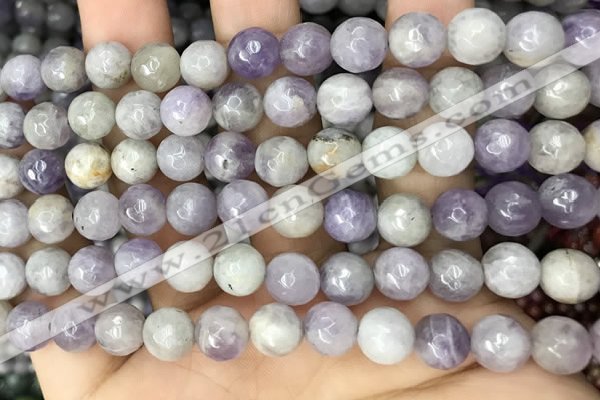 CNA687 15.5 inches 8mm faceted round lavender amethyst beads