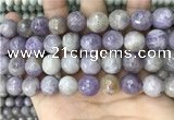 CNA689 15.5 inches 12mm faceted round lavender amethyst beads