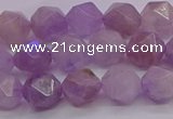 CNA693 15.5 inches 10mm faceted nuggets lavender amethyst beads