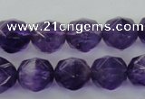 CNA70 15.5 inches 10mm faceted round natural amethyst beads