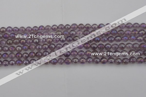 CNA701 15.5 inches 6mm round AB-color amethyst gemstone beads