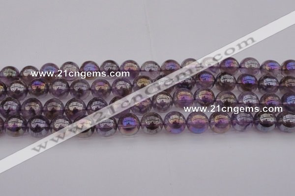 CNA703 15.5 inches 10mm round AB-color amethyst gemstone beads