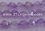 CNA730 15.5 inches 6mm faceted nuggets light lavender amethyst beads