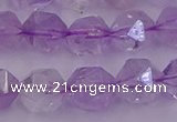 CNA733 15.5 inches 12mm faceted nuggets light lavender amethyst beads