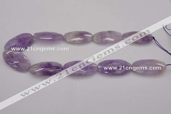 CNA750 15.5 inches 20*40mm faceted oval lavender amethyst beads