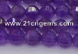 CNA751 15.5 inches 6mm faceted round natural amethyst beads