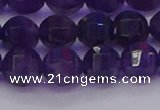 CNA752 15.5 inches 8mm faceted round natural amethyst beads