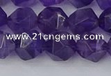 CNA760 15.5 inches 12mm faceted nuggets amethyst beads wholesale