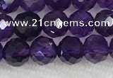 CNA774 15.5 inches 6mm faceted round amethyst gemstone beads