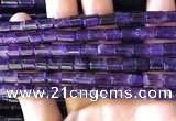 CNA776 15.5 inches 6*7mm - 6*8mm tube natural amethyst beads