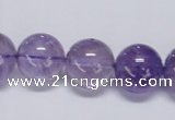 CNA805 15.5 inches 14mm round natural light amethyst beads