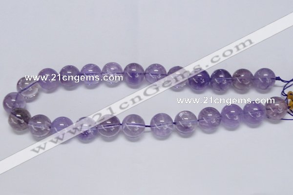 CNA806 15.5 inches 16mm round natural light amethyst beads