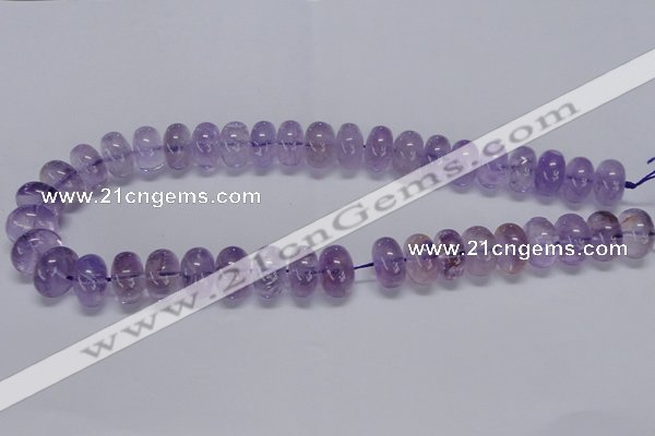 CNA810 15.5 inches 8*12mm rondelle natural light amethyst beads