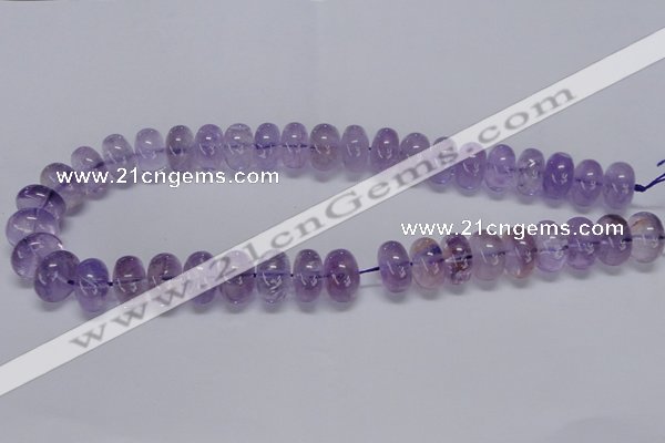 CNA812 15.5 inches 10*16mm rondelle natural light amethyst beads