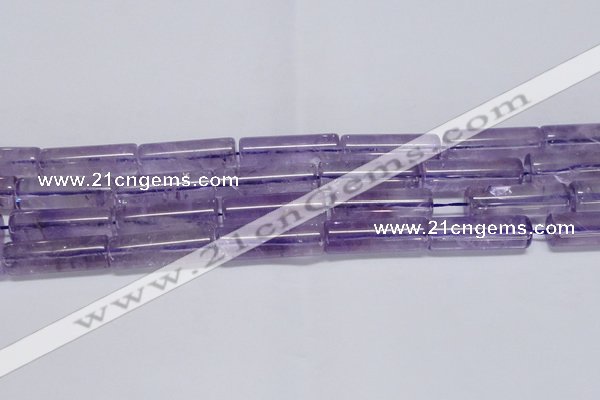 CNA816 15.5 inches 10*30mm tube natural light amethyst beads