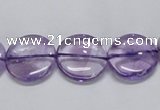 CNA822 15.5 inches 14mm flat round natural light amethyst beads