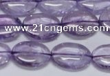 CNA831 15.5 inches 12*16mm oval natural light amethyst beads