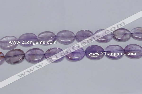 CNA836 15.5 inches 25*30mm oval natural light amethyst beads