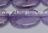 CNA837 15.5 inches 25*35mm oval natural light amethyst beads