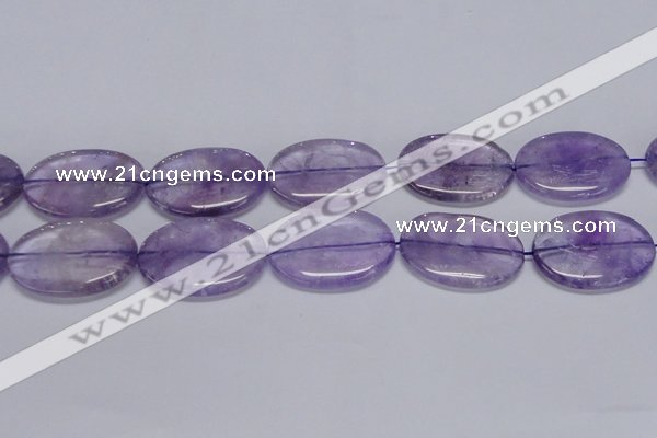 CNA838 15.5 inches 30*40mm oval natural light amethyst beads