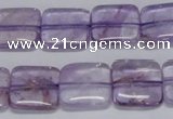 CNA840 15.5 inches 10mm square natural light amethyst beads