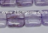 CNA843 15.5 inches 16mm square natural light amethyst beads