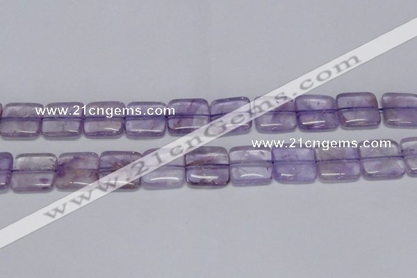 CNA844 15.5 inches 18mm square natural light amethyst beads