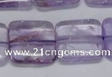 CNA845 15.5 inches 20mm square natural light amethyst beads