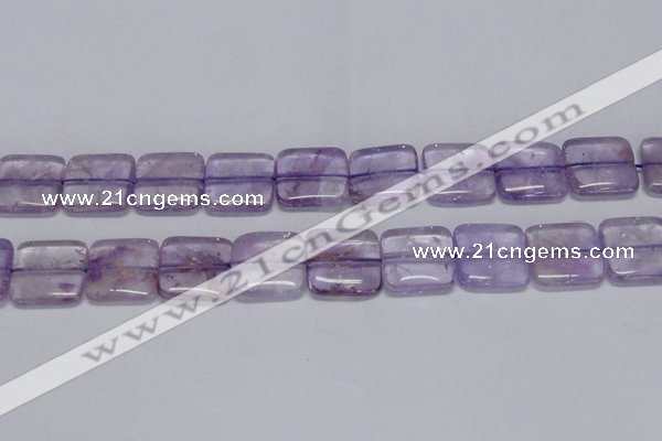 CNA845 15.5 inches 20mm square natural light amethyst beads