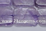 CNA847 15.5 inches 30mm square natural light amethyst beads