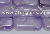 CNA848 15.5 inches 35mm square natural light amethyst beads