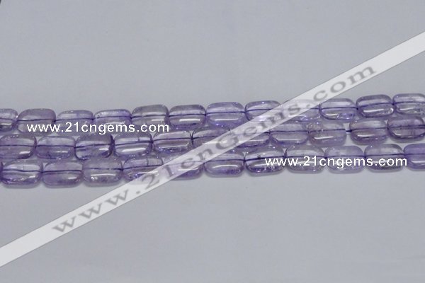 CNA850 15.5 inches 10*14mm rectangle natural light amethyst beads