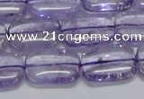 CNA851 15.5 inches 12*16mm rectangle natural light amethyst beads