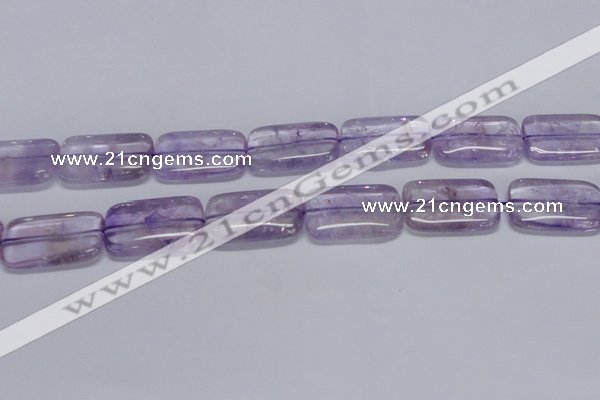 CNA855 15.5 inches 20*30mm rectangle natural light amethyst beads