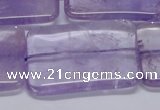 CNA857 15.5 inches 30*40mm rectangle natural light amethyst beads