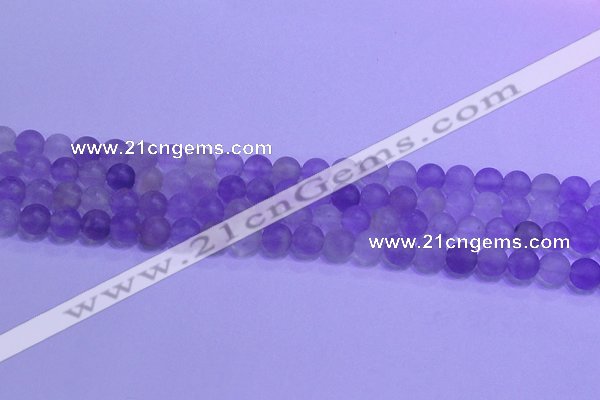 CNA911 15.5 inches 6mm round matte amethyst gemstone beads